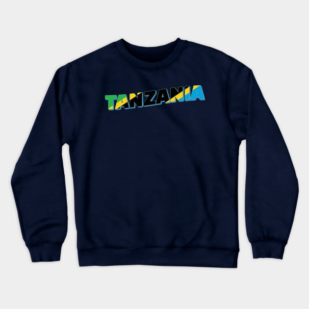 Tanzania vintage style retro souvenir Crewneck Sweatshirt by DesignerPropo